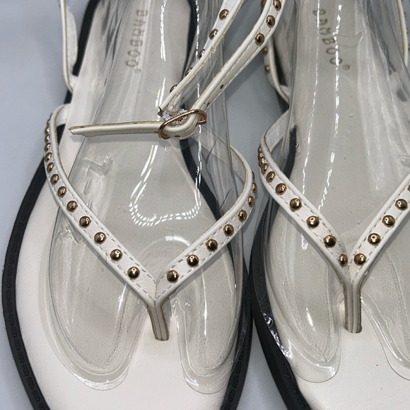 White Studded Sandals - Picture 4 of 5